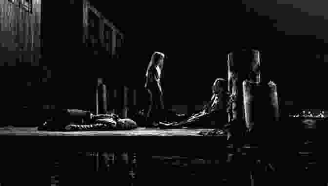 A Scene From A Film, Showcasing The Use Of Chiaroscuro Lighting, With Strong Contrasts Between Light And Shadow, Creating A Sense Of Mystery And Tension. Hollywood Foto Rhetoric: The Lost