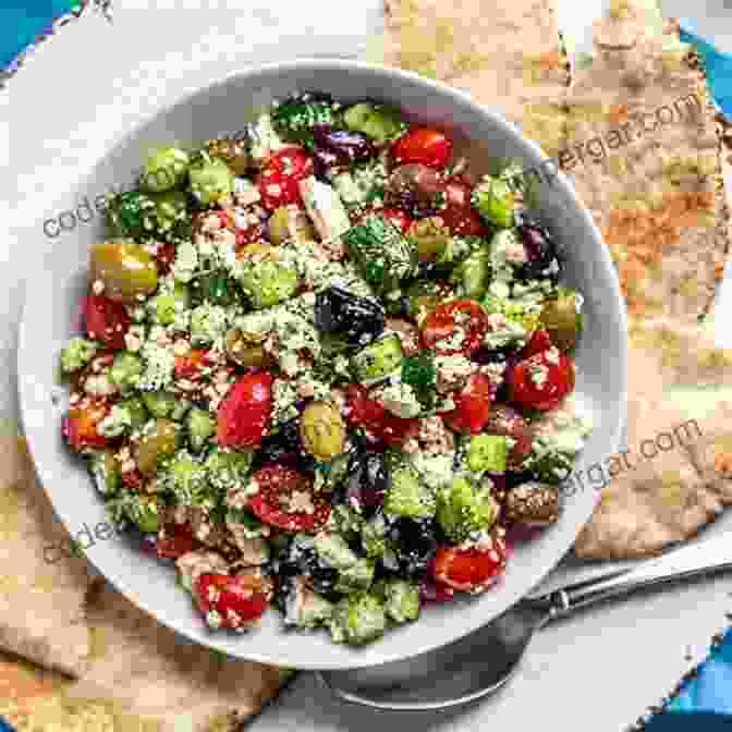 A Vibrant Greek Salad Bursting With Fresh Vegetables, Feta Cheese, And Olives Mediterranean Diet : Benefits Of More Greek Food