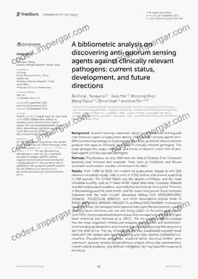 Case Studies And Future Directions In Quorum Sensing Research Fundamentals Of Quorum Sensing Analytical Methods And Applications In Membrane Bioreactors (Comprehensive Analytical Chemistry 81)