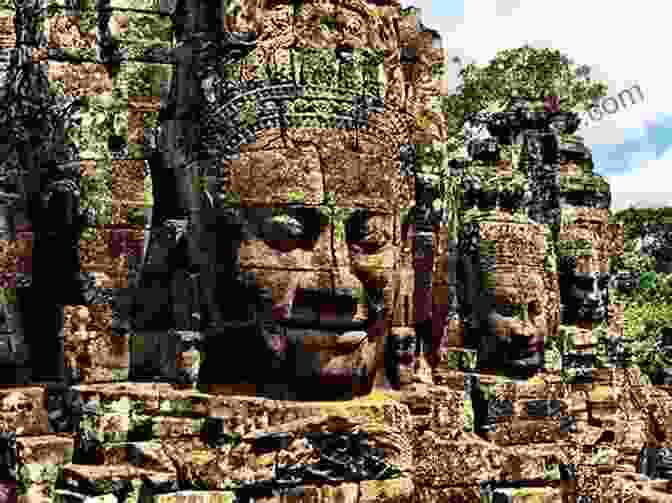 Intricate Carvings At The Bayon Temple In Angkor, Cambodia Focusing On Angkor: Angkor Temples And Architecture