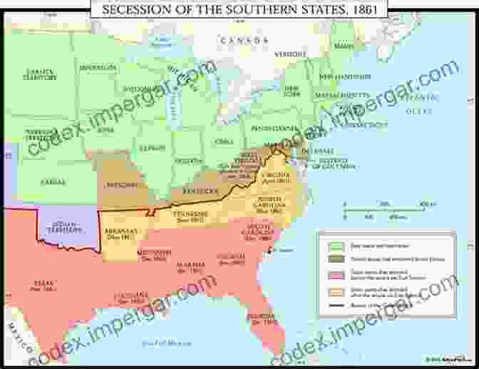 Map Of Secessionist States The Truth Of The War Conspiracy Of 1861