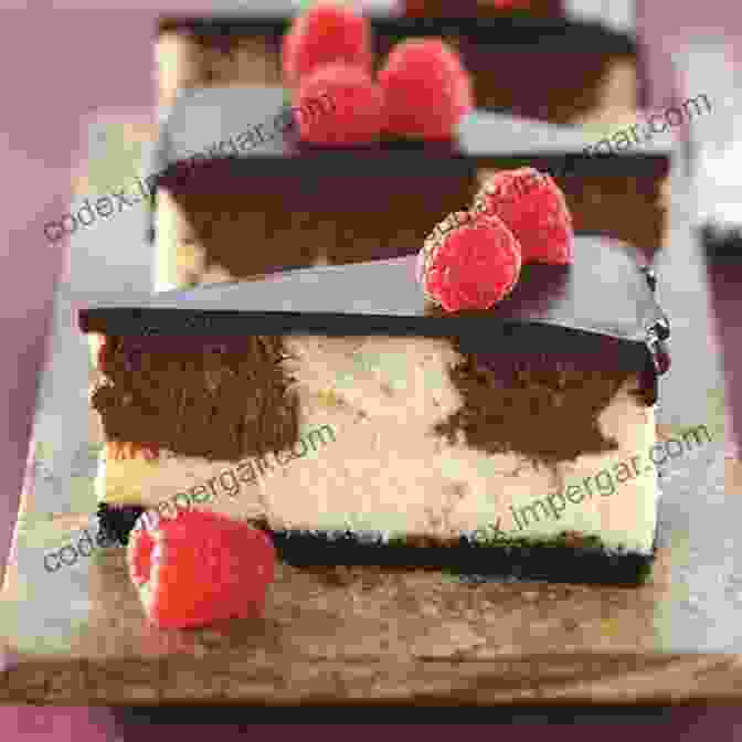 Midnight Rendezvous Chocolate Mousse Cheesecake, Adorned With Raspberries And Chocolate Drizzle Oh 200 Chocolate Mousse Cheesecake Recipes: I Love Chocolate Mousse Cheesecake Cookbook