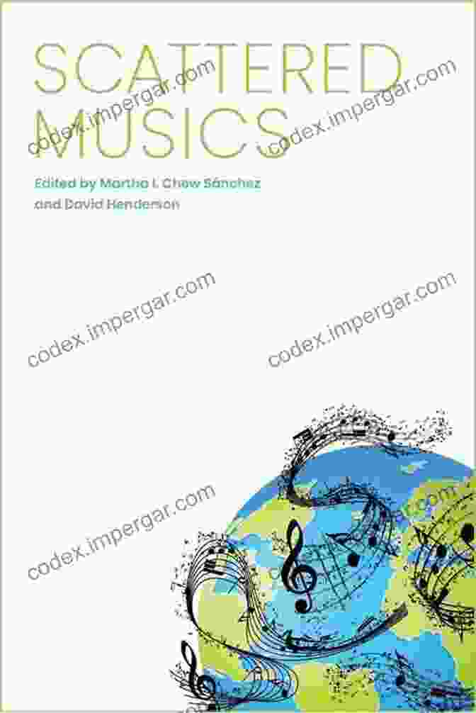 Scattered Musics Book Cover, Featuring Abstract Musical Notes And A Handwritten Title Scattered Musics Simon Bull