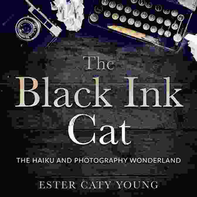 The Enthralling Cover Of 'The Black Ink Cat' Features An Enigmatic Black Feline, Its Piercing Gaze Holding Secrets. The Black Ink Cat: The Haiku And Photography Wonderland